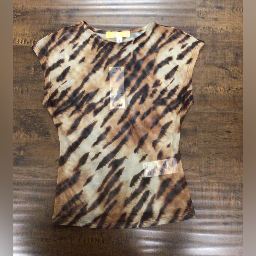 Urban Outfitters Animal Print Mesh Top